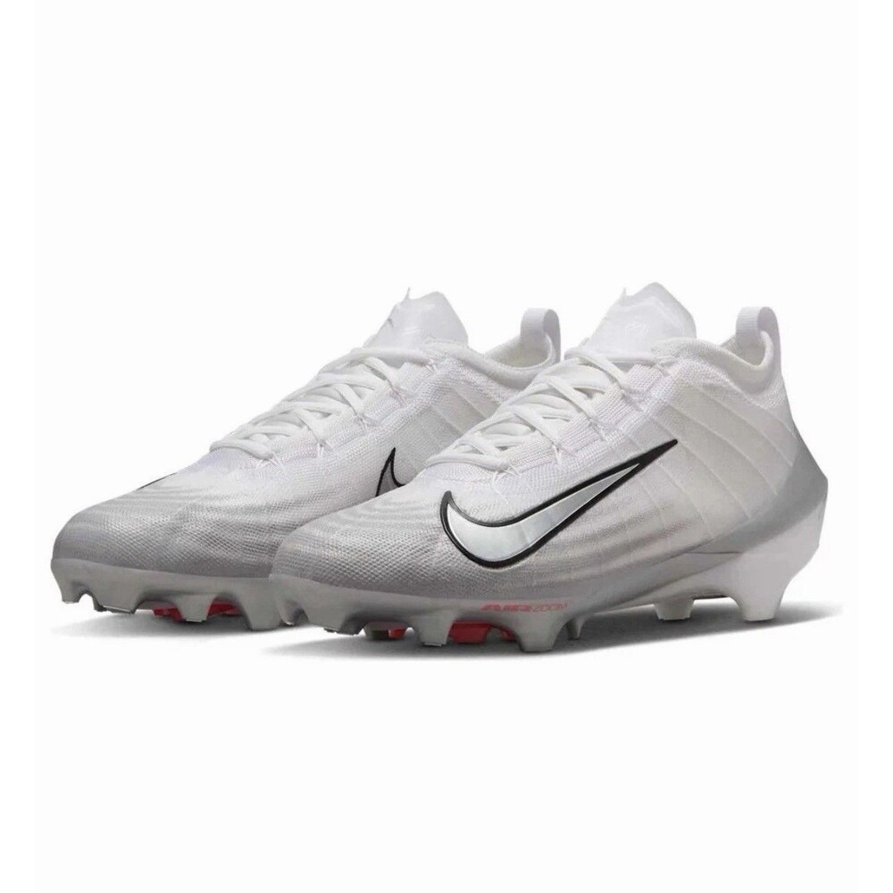 Nike Vapor Elite 1 Football Cleats White Metallic Silver Men's FB3288-100 Sz 7